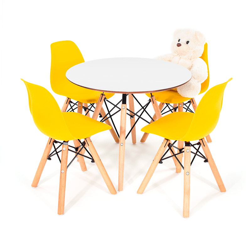 CONJ-EAMES-KIDS-BRANCA-4-LUGARES-SEM-BRACO-AMARELA