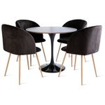 mesa_saarinen_90cm_4_cadeiras_milla_1_preta