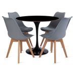 mesa_saarinen_90cm_4_cadeiras_leda_1_cinza