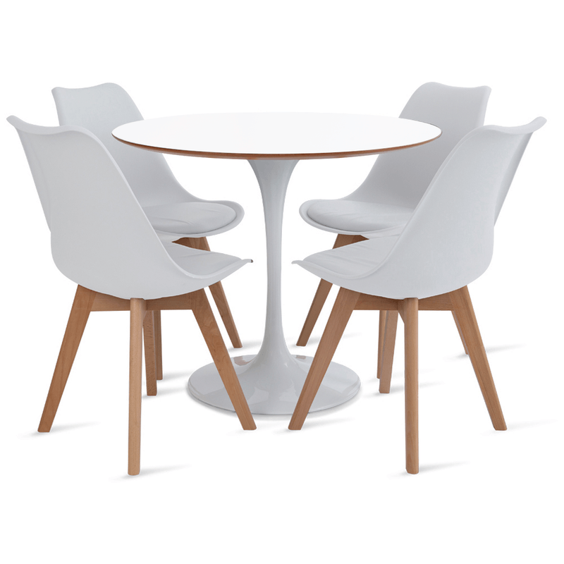 mesa-saarinen-90-com-4-cadeiras-Leda-branca