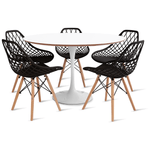 mesa-saarinen-120-com-5-cadeiras-kaila-preta