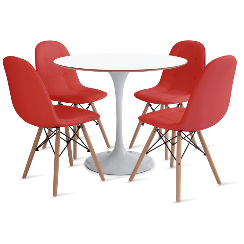 mesa-saarinen-90-com-4-cadeiras-botone-vermelha