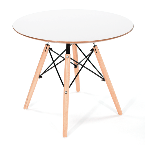 Mesa Eames Eiffel Kids Dsw Redonda 60Cm - Branca