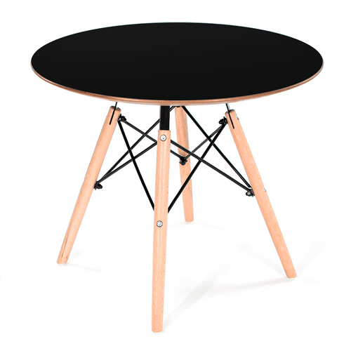 Mesa Eames Eiffel Kids Dsw Redonda 60Cm - Preta