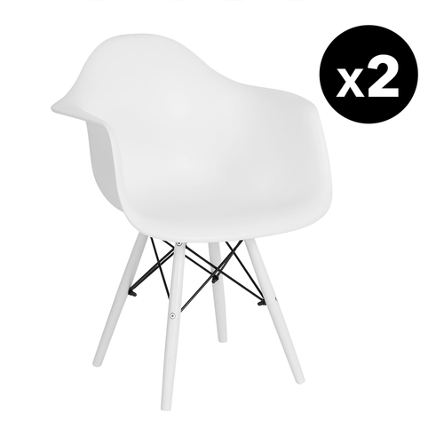 Kit Promocional 02 Cadeiras Eames Daw Color Branco