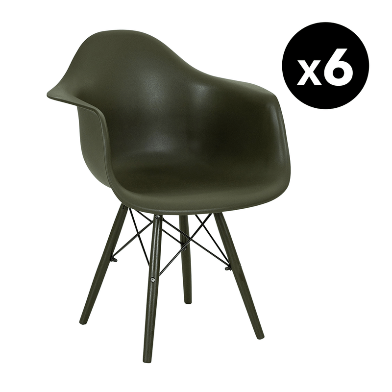 Kit-6-Cadeiras-Eames-DAW-Color-verde-militar