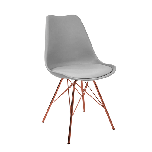 Cadeira Eames Leda Cinza Tower Cobre