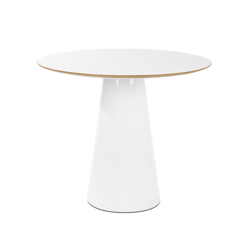 Mesa De Cone Redonda Mdf 90 Cm Branca