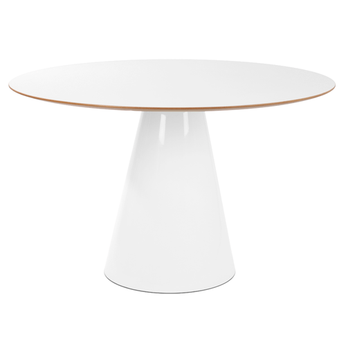 Mesa De Cone Redonda Mdf 120 Cm Branca