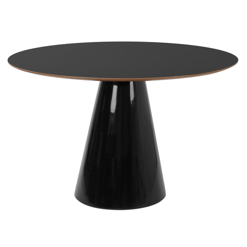 Mesa De Cone Redonda Mdf 120 Cm Preta