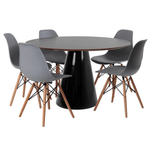 1CONJUNTO-MESA-CONE-PRETA-COM-5-CADEIRAS-EAMES-DSW-CINZA