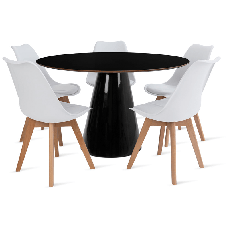 1CONJUNTO-MESA-CONE-PRETA-5-CADEIRAS-LEDA-BRANCA