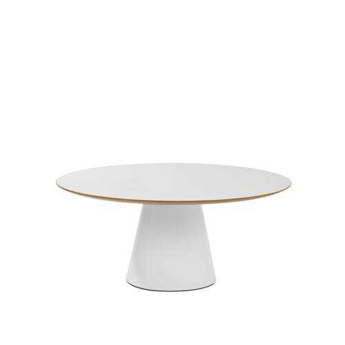 Mesa De Cone De Centro Mdf 90 Cm Branca