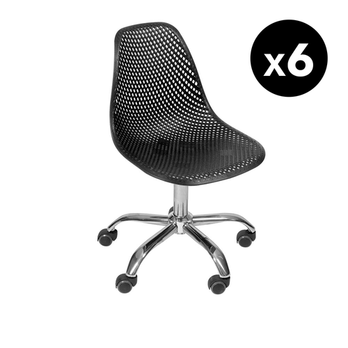 Kit Promocional 06 Cadeiras Colmeia Office Preta