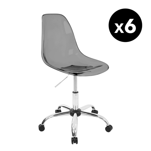 Kit Promocional 06 Cadeiras Eames Office Fumê