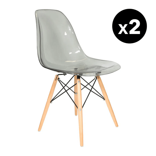 Kit Promocional 02 Cadeiras Eames Dsw Fumê