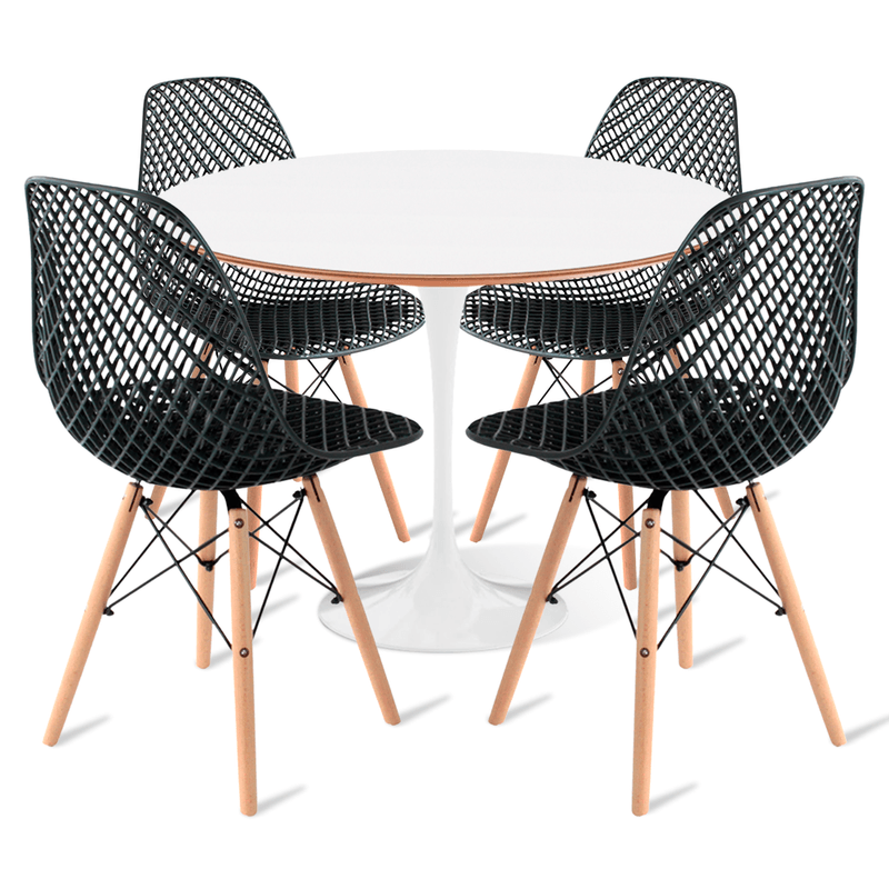 conjunto-saarinen-branca-4-cadeiras-colmeia-premium-preta