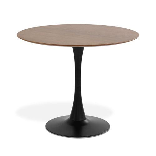 MESA SAARINEN BASIC PRETO E IMBUIA 90CM