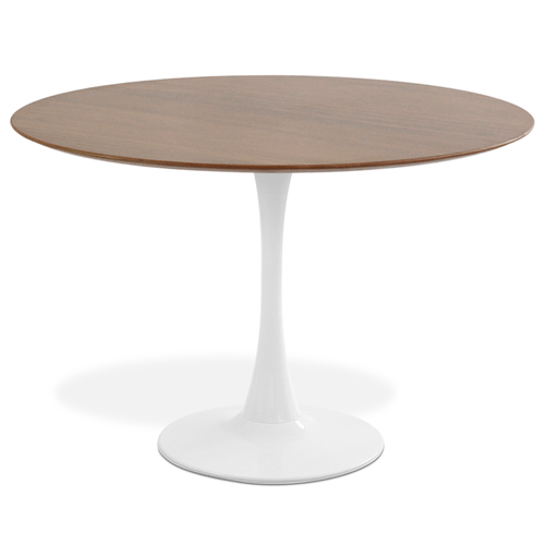 MESA SAARINEN BASIC BRANCO E IMBUIA 120CM