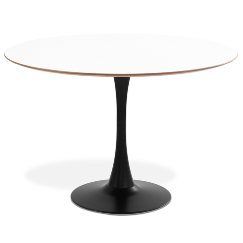 Mesa Saarinen Basic Preto E Mdf Branco 110Cm