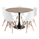 saarinen-basic-preta-imbuia-5-cadeiras-eames-dsw-branca