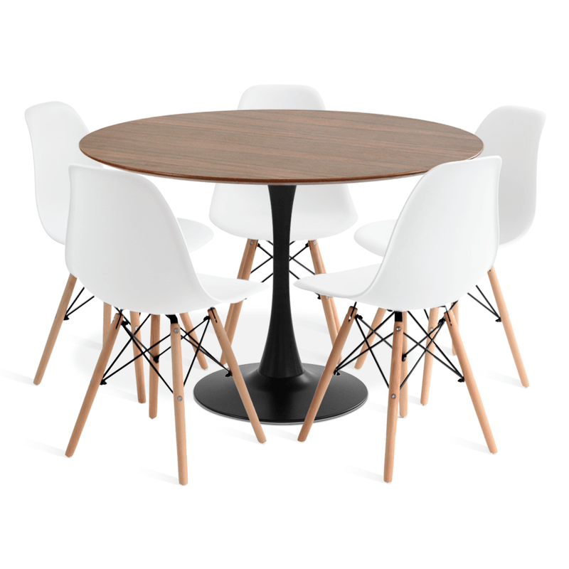 saarinen-basic-preta-pau-ferro-5-cadeiras-eames-dsw-branca