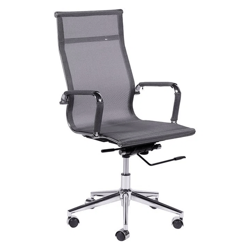 Cadeira Diretor Esteirinha Office - Tela Mesh Cinza