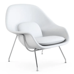 POLTRONA-WOMB-CHAIR-BRANCA-BASE-CROMADA