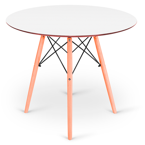 Mesa Eames Eiffel Dsw Redonda 100Cm - Branca