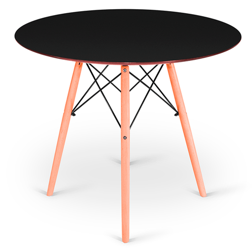 Mesa Eames Eiffel Dsw Redonda 100Cm - Preta