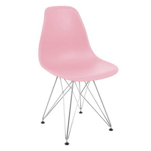 Cadeira Eames Rosa Dsr Cromada