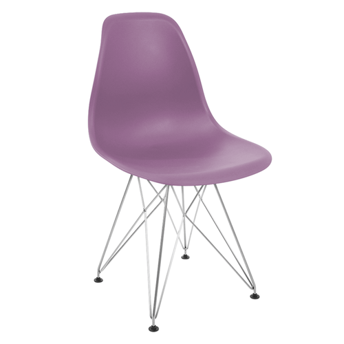 Cadeira Eames Roxa Dsr Cromada