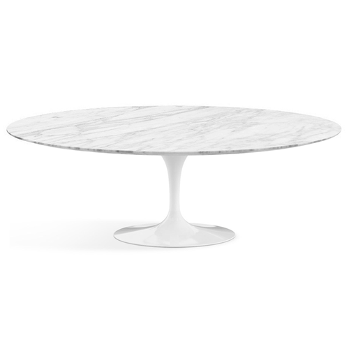 Mesa Saarinen Carrara Oval 180X100Cm Branca