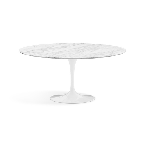 Mesa Saarinen Carrara Redonda 137Cm Branca
