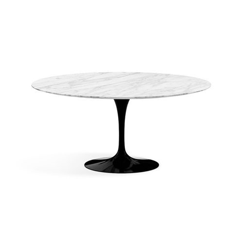 Mesa Saarinen Carrara Redonda 70Cm Preta