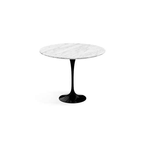 MESA SAARINEN LATERAL CARRARA 51CM PRETA