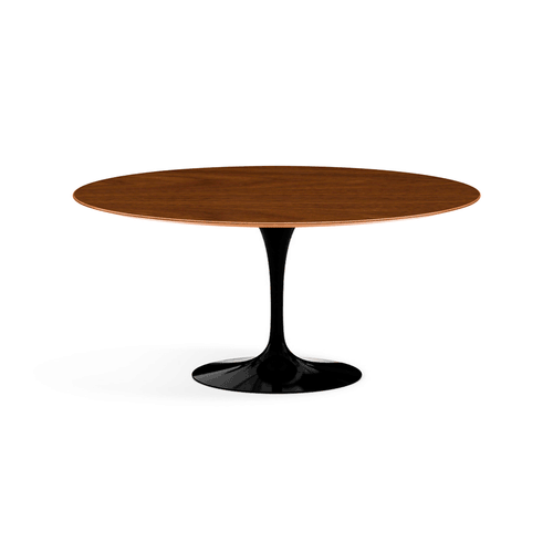 Mesa Saarinen Imbuia Redonda 100Cm Preta