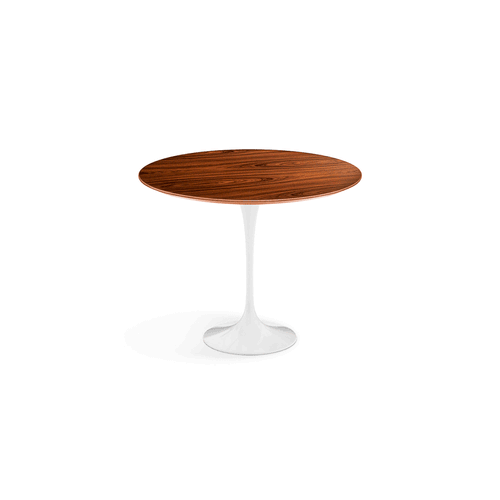 MESA SAARINEN LATERAL PAU FERRO 51CM BRANCA