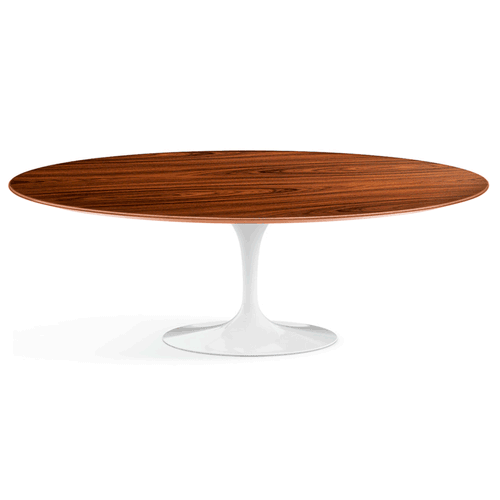 Mesa Saarinen Pau Ferro Oval 160X90Cm Branca