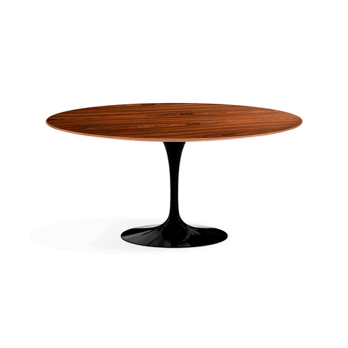 Mesa Saarinen Pau Ferro Redonda 90Cm Preta
