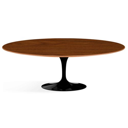 Mesa Saarinen Imbuia Oval 137X80Cm Preta