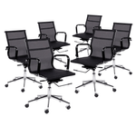 kit-cadeira-esteirinha-office-tela-mesh-6-unidades-preta