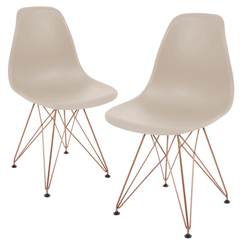 Kit Promocional 02 Cadeiras Eames Fendi Dsr Cobre