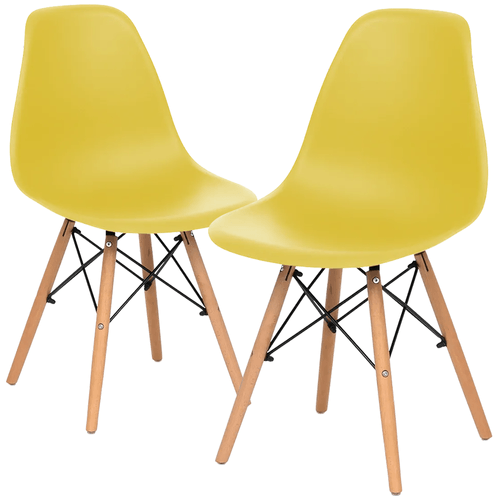 Kit Promocional 02 Cadeiras Eames Dsw Amarela