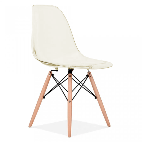 Cadeira Eames Dsw Ambar Policarbonato