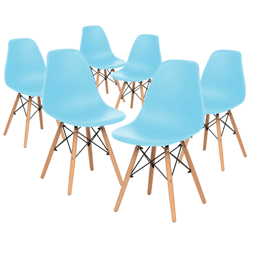 Kit Promocional 06 Cadeiras Eames Dsw Azul