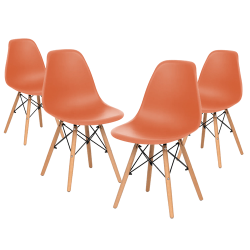 Kit Promocional 04 Cadeiras Eames Dsw Laranja