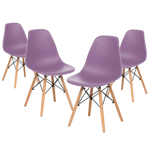 Kit Promocional 04 Cadeiras Eames Dsw Roxa