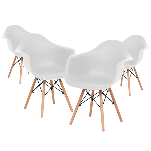 Kit Promocional 04 Cadeiras Eames Daw Branca