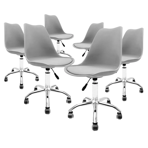 Kit Promocional 06 Cadeiras Eames Leda Office Cinza